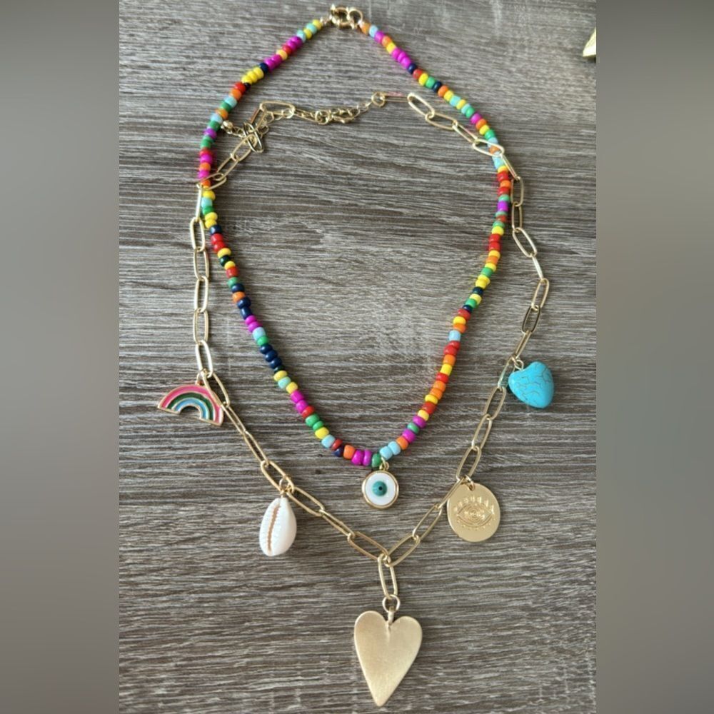 Bohemian summer stackable necklace A331 - Picture 2 of 4